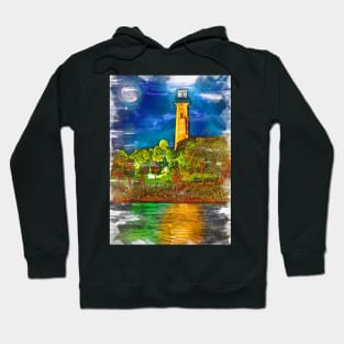 Lighthouse Moonlight Florida USA - For Lighthouse Lovers Hoodie